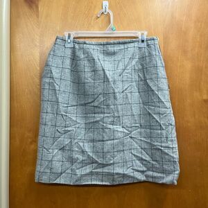 Lauren Ralph Lauren Gray wool Checkered Pencil Skirt